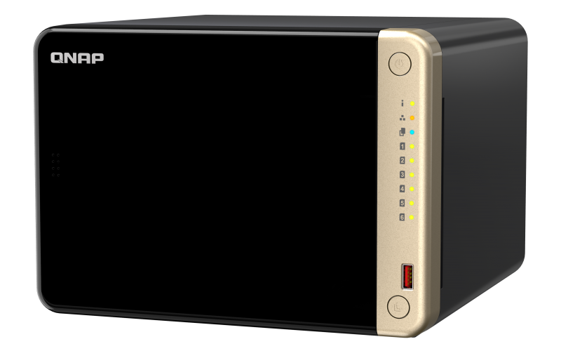 QNAP SMB QC 2GhzCPU/8Gb/upto 6HDD, up to 22 with TL-D800C/SATA(3,5" 2,5")/ 2xUSB3.2 2xUSB2.0/1xHDMI/1xExp.slot/2x2,5Gb/iSCSI/1xPS/3YW TS-664-8G-EU-RU