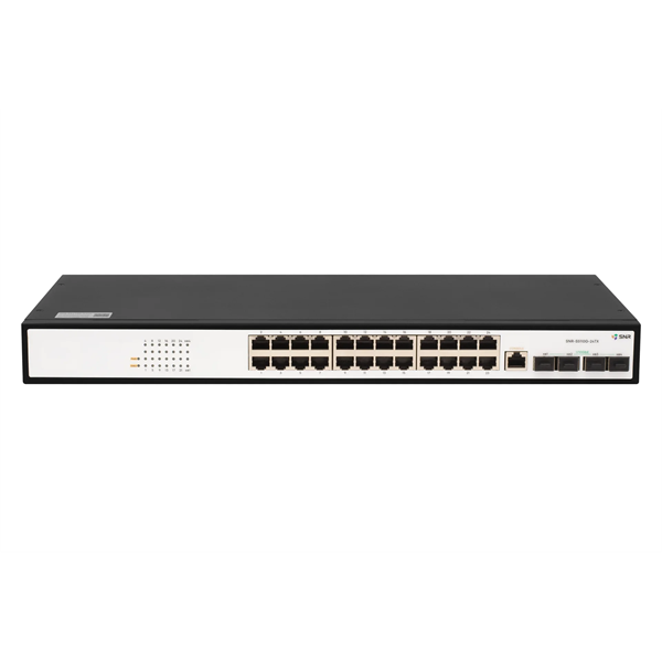 SNR Управляемый коммутатор уровня 2+, 24 порта 10/100/1000Base-T, 4 порта 1/10G SFP+, встроенный БП ~220V AC арт. SNR-S5110G-24TX