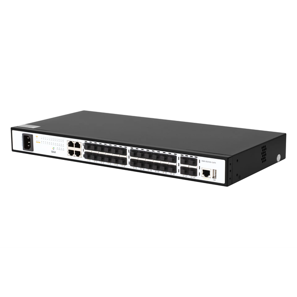 SNR Управляемый коммутатор уровня 2+, 20 портов 100/1000Base-X SFP, 4 порта Combo 10/100/1000Base-T|100/1000Base-X SFP, 4 порта 1/10G SFP+, встроенный БП ~220V AC