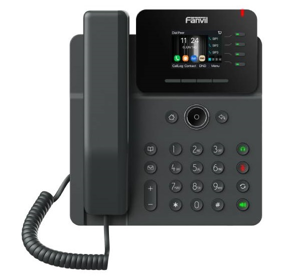 Fanvil V61G (Замена X301G, X303G), 4 SIP-акк., 2,4", 320x240 Цвет. экран, POE, БП в комп., 2x1 Gbps
