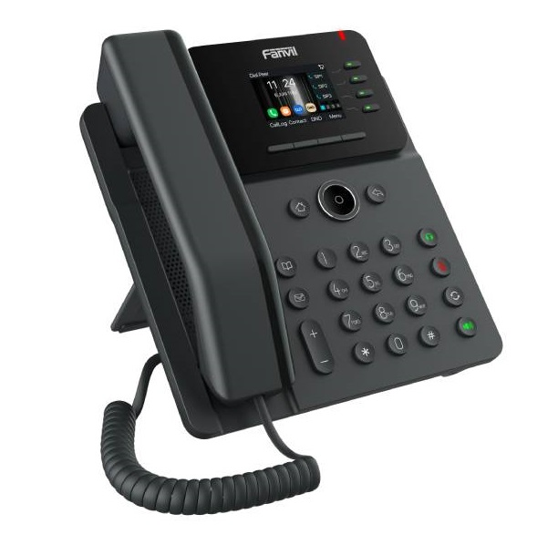 Fanvil V61G (Замена X301G, X303G), 4 SIP-акк., 2,4", 320x240 Цвет. экран, POE, БП в комп., 2x1 Gbps