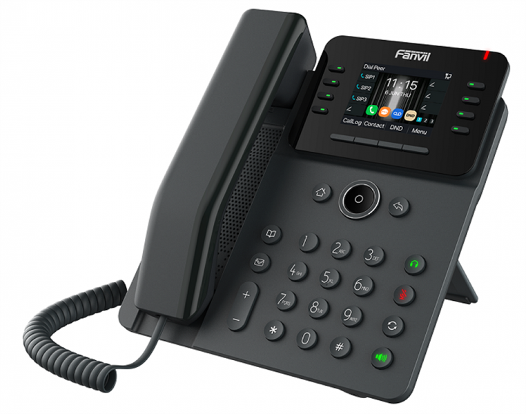 Fanvil V62W (Замена X303W), 12 SIP-акк., 2,8", 320x240 Цвет. экран, POE, БП в комп., 2x1 Gbps, Wi-Fi 6, BT 5.4