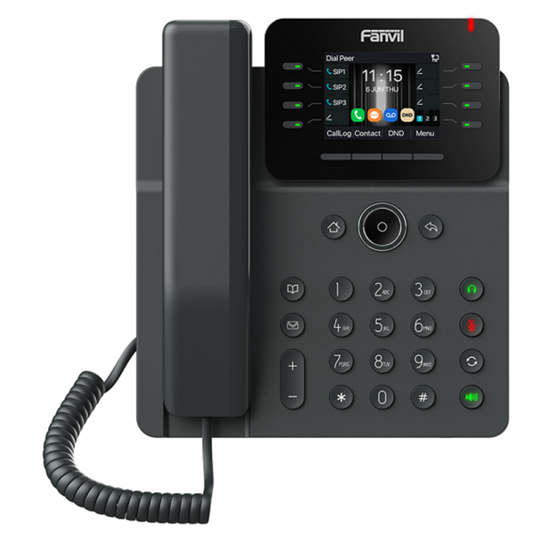 Fanvil V62W (Замена X303W), 12 SIP-акк., 2,8", 320x240 Цвет. экран, POE, БП в комп., 2x1 Gbps, Wi-Fi 6, BT 5.4