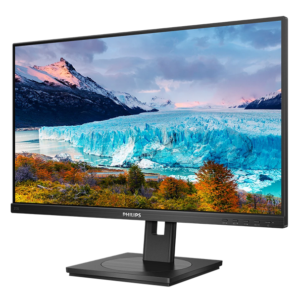 Монитор 27" Philips 272S1M 1920x1080, LED, 16:9, IPS, 300cd, 1000:1, 50M:1, 4ms, 178/178, VGA, DVI, HDMI, DP, 4*USB-A 3.2, 75Hz, Speakers, HAS, Pivot, Tilt, Swivel, Внутр, VESA, Black, 3y