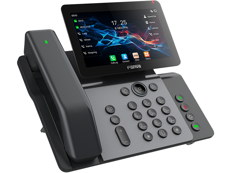 Fanvil V66 Pro, 20 SIP-акк., 7", 1024x600 Цвет. экран, POE, БП в комп., 2x1 Gbps, Wi-Fi 6, BT 5.4