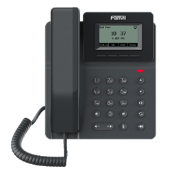 Fanvil V50P (Замена X301/X301P), 2 SIP-акк., 2,3", 132x64 Ч/Б экран, POE, БП в комп., 2x100 Mbps