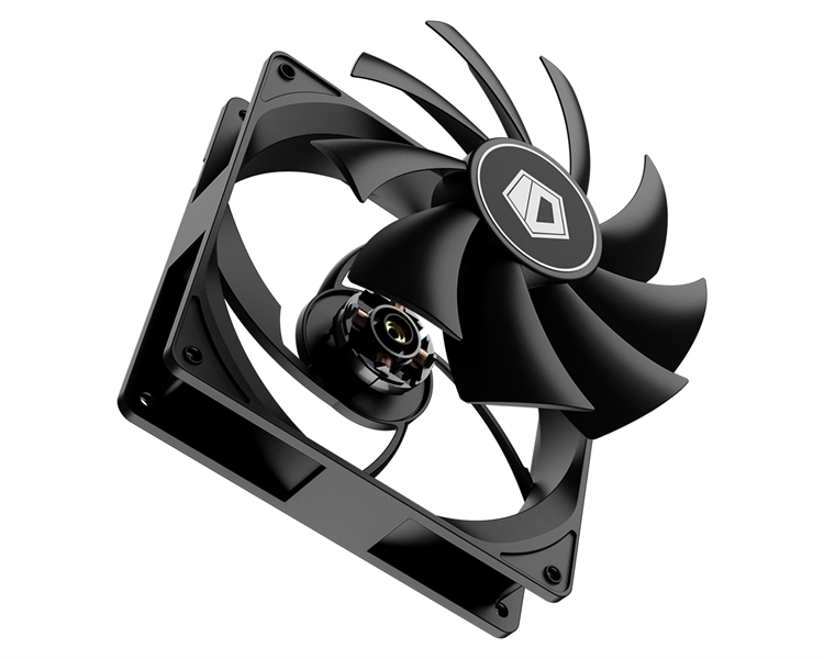 ID-COOLING FL-12025K 120x120x25мм (80шт./кор, 3pin, черный, 1250об/мин, супертихий) BOX