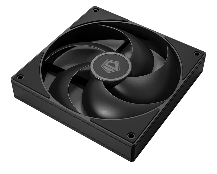 ID-COOLING AS-140-K 140x140x25мм (60шт./кор, PWM, резиновые углы, черный, 300-1800об/мин, супертихий) BOX