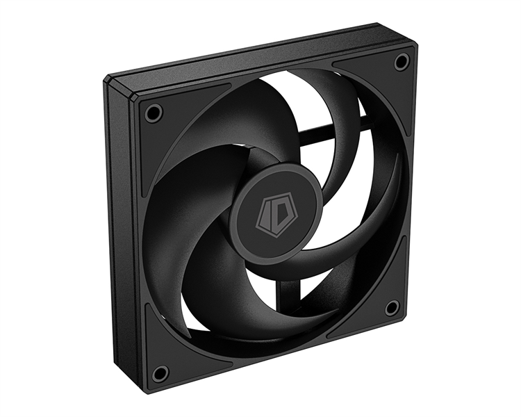 ID-COOLING AS-120-K 120x120x25мм (60шт./кор, PWM, резиновые углы, черный, 300-2000об/мин, супертихий) BOX