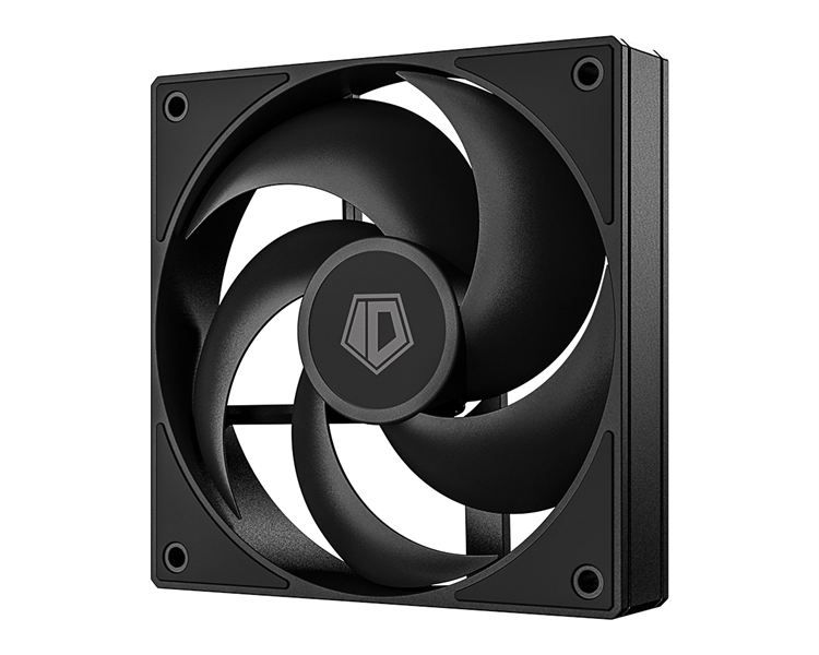 ID-COOLING AS-120-K 120x120x25мм (60шт./кор, PWM, резиновые углы, черный, 300-2000об/мин, супертихий) BOX