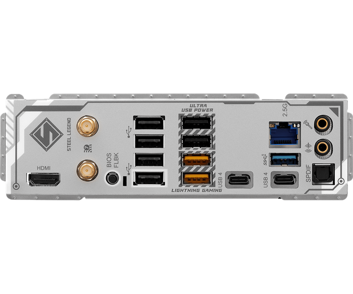 Материнская плата ASROCK X870 STEEL LEGEND WIFI, AM5, X870, 4*DDR5, 4*SATA, 3*M.2, 4*USB 2.0, 5*USB 3.2, 2*Type-C, 2*PCIx16, 1*M.2 (Key E), HDMI, ATX