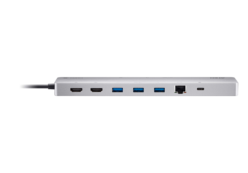 ATEN 8k (4k HDMI Dual Display) 11-in-1 USB-C Multiport Dock with USB PD 100W арт. UH3240-AT