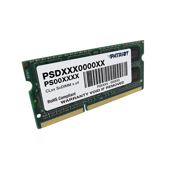 Оперативная память Patriot SL DDR3 4GB 1600MHz SO-DIMM SINGLE 1*4GB CL11 11-11-11 1.35V