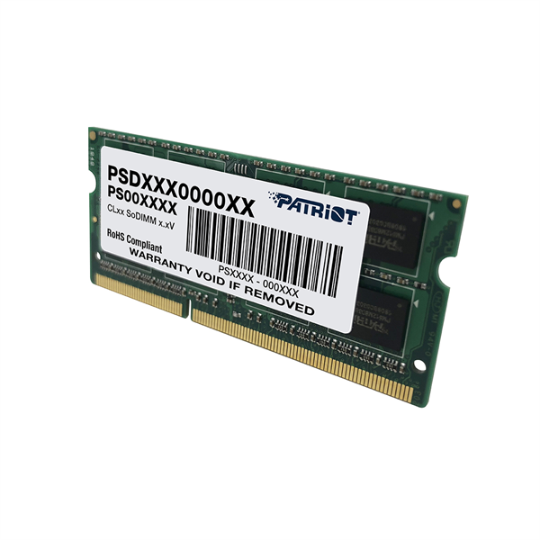 Оперативная память Patriot SL DDR3 4GB 1600MHz SO-DIMM SINGLE 1*4GB CL11 11-11-11 1.35V