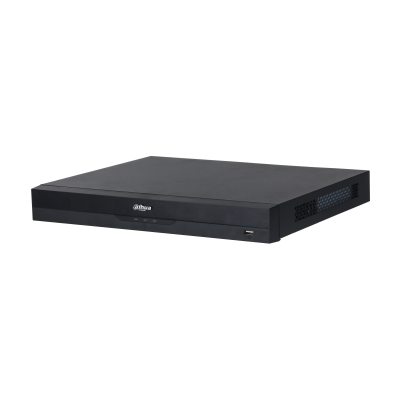DAHUA 16-канальный IP-видеорегистратор c PoE, 4K, H.265+ и ИИ Входящий поток до 384Мбит/с; сжатие: H.265+, H.265, H.264+, H.264, MJPEG; разрешение записи до 32Мп; накопители: 2 SATA III до 20Тбайт; во арт. DHI-NVR5216-16P-EI