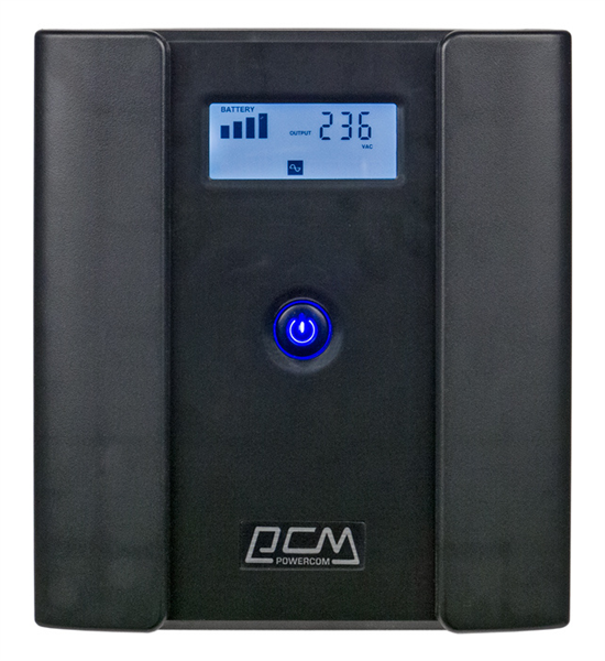 Powercom Raptor, Line-Interactive, 1025VA/615W, Tower, 4xSchuko, LCD, USB (1107532) (существенное повреждение коробки) арт. RPT-1025AP-LCD-NC2