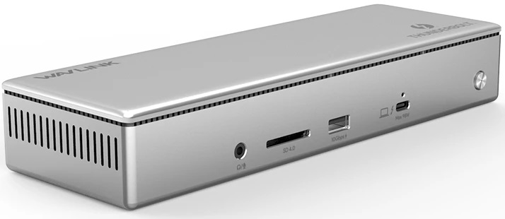 Docking Station WAVLINK Thunderbolt 4 Quad Display/96W Power Delivery Include 20V/11.5A Power Adapter/4xUSB3.0/3xThunderbolt 4/2xDP 4K 60HZ/2xHDMI 4K 60HZ/1xGigabit LAN/1xCombo Audio Jack/1xCardReader арт. WL-UTD41 Pro