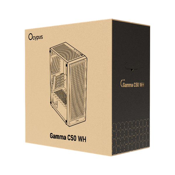 Ocypus Gamma C50 WH, MATX, USB3.0*1+USB2.0*2