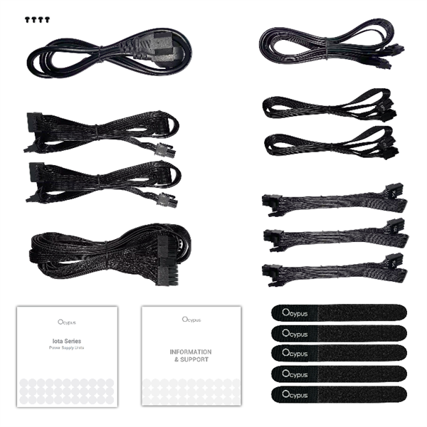 Ocypus Iota P1000, 1000W, APFC, 80+ Gold, ATX 3.1, Fully Modular, 120mm Fan (P1000-GF)