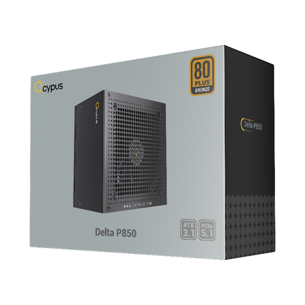 Ocypus Delta P850, 850W, APFC, 80+ Bronze, ATX 3.1, 120mm Fan (P850-BF)