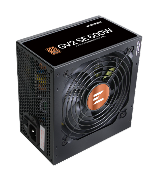 Zalman ZM600-GV2SE, 600W, ATX12V v2.52, APFC, 12cm Fan, 80+ Bronze, Retail