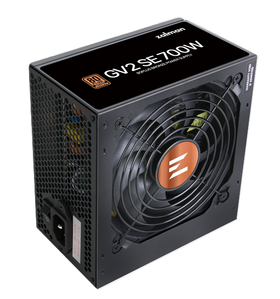 Zalman ZM700-GV2SE, 700W, ATX12V v2.52, APFC, 12cm Fan, 80+ Bronze, Retail