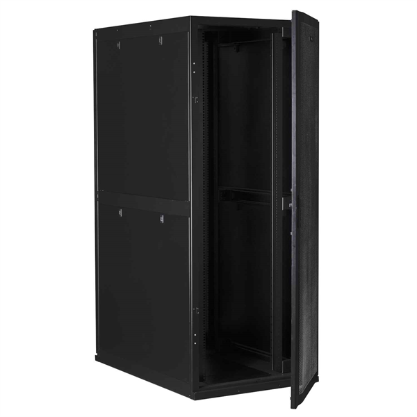 SMARTWATT Серверный шкаф Rack S-Series 42U 800x1200мм, двери с перфорацией, боковые панели 4шт и ролики в комплекте, черный (4512020620016) арт. IRS42812