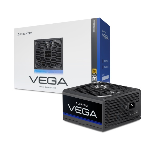 Chieftec Vega PPG-750-S (ATX 3.1, 750W, 80 PLUS GOLD, Active PFC, 135mm fan, Gen5 PCIe) Retail