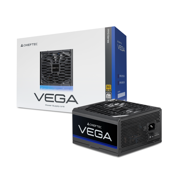 Chieftec Vega PPG-850-S (ATX 3.1, 850W, 80 PLUS GOLD, Active PFC, 135mm fan, Gen5 PCIe) Retail