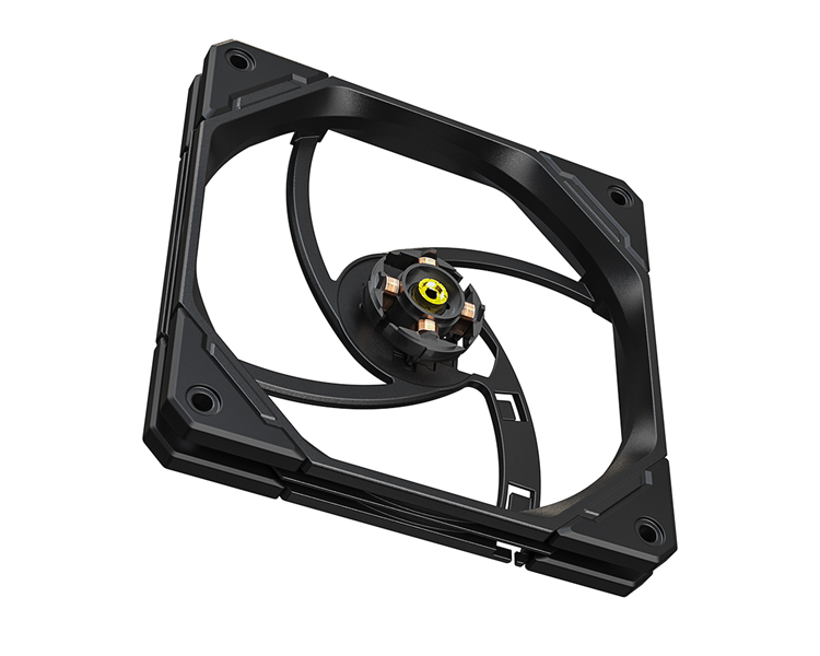 ID-COOLING TF-12015-K 120x120x15мм (40шт./кор, PWM, Low Noise, супер-тонкий, резиновые углы, черный, 500-2200об/мин) BOX