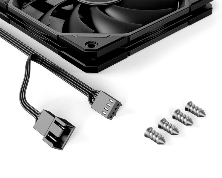 ID-COOLING TF-12015-K 120x120x15мм (40шт./кор, PWM, Low Noise, супер-тонкий, резиновые углы, черный, 500-2200об/мин) BOX