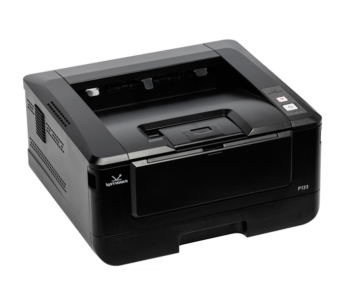 Катюша P133, принтер, 33 стр/мин А4 Ч/Б, 1200 dpi. 256 МБ RAM, Ethernet, USB, USB-host, Wi-Fi (опция). Тонер на 700 отп., Пр-во РФ, 3 года гар. МПТ арт. P133-256-pp