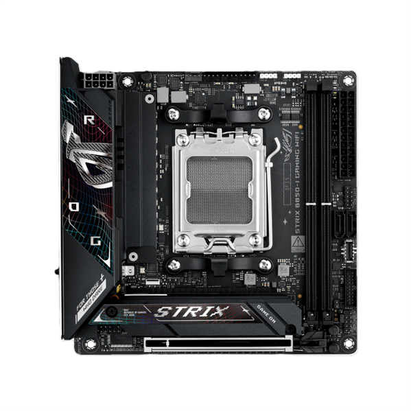 Материнская плата ASUS ROG STRIX B850-I GAMING WIFI, AM5, B650, 2*DDR5, 2*SATA, 2*M.2, 4*USB 3.2, 2*USB 2.0, Type-C, 2*PCIx16, HDMI, mITX; 90MB1K30-M0EAY0