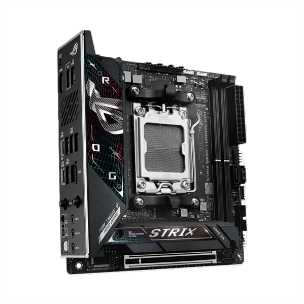 Материнская плата ASUS ROG STRIX B850-I GAMING WIFI, AM5, B650, 2*DDR5, 2*SATA, 2*M.2, 4*USB 3.2, 2*USB 2.0, Type-C, 2*PCIx16, HDMI, mITX; 90MB1K30-M0EAY0