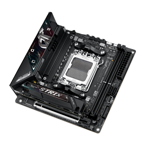 Материнская плата ASUS ROG STRIX B850-I GAMING WIFI, AM5, B650, 2*DDR5, 2*SATA, 2*M.2, 4*USB 3.2, 2*USB 2.0, Type-C, 2*PCIx16, HDMI, mITX; 90MB1K30-M0EAY0
