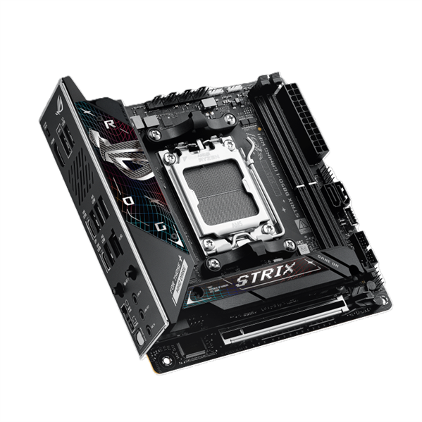 Материнская плата ASUS ROG STRIX B850-I GAMING WIFI, AM5, B650, 2*DDR5, 2*SATA, 2*M.2, 4*USB 3.2, 2*USB 2.0, Type-C, 2*PCIx16, HDMI, mITX; 90MB1K30-M0EAY0