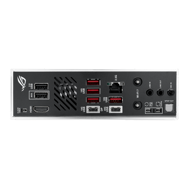 Материнская плата ASUS ROG STRIX B850-I GAMING WIFI, AM5, B650, 2*DDR5, 2*SATA, 2*M.2, 4*USB 3.2, 2*USB 2.0, Type-C, 2*PCIx16, HDMI, mITX; 90MB1K30-M0EAY0