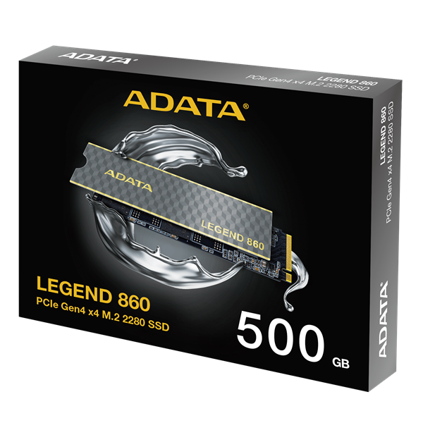 ADATA LEGEND 860 M.2 2280 NVMe PCIe 4.0 x4 500GB 5000/3000 COLOR BOX арт. SLEG-860-500GCS