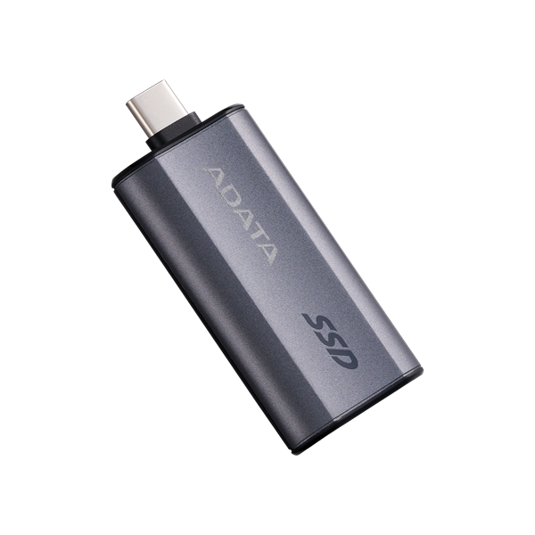 External SSD ADATA 500GB USB 3.2 Gen 2x2 Type-C R1050/W1000MB/s 3D NAND COLOR BOX gray арт. SC750-500G-CCBK