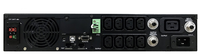 Powercom Smart-UPS SMART RT, Line-Interactive, 2000VA/1800W, Rack/Tower, 8*IEC320-C13+C19 (9 batt), Serial+USB, SNMP Slot, подкл. доп. Батарей (1157682) (существенное повреждение коробки) арт. SRT-2000A LCD-NC2
