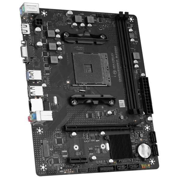 MAXSUN MS-Challenger B450M, AM4, B450, 2*DDR4, 4*SATA 3.0, M.2, USB 3.2, USB 2.0, 1*PCIE 16, 1*PCIE 1, HDMI+VGA, mATX