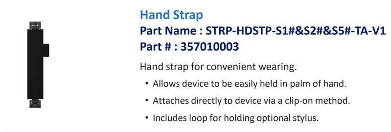Bluebird ASSY: S10/S20 ((STPR-HDSTP-S1#&S2#&S5#-TA-V1) Handstraps арт. 357010003