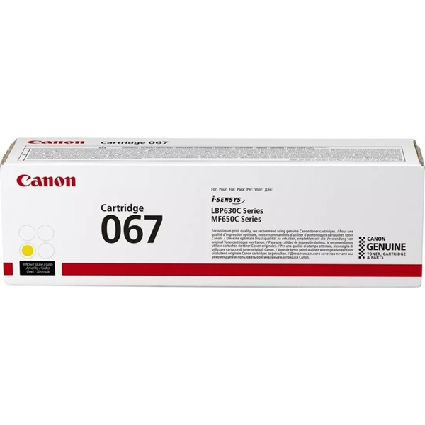Тонер картридж Canon 067 Y Yelow for Canon LBP631/633/MF651/655/657 (1250pgs.) (5099С002 / 5099С003)