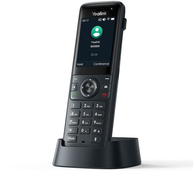 YEALINK AX83H, экран 2.4", Wi-Fi 6, виброоповещение, Bluetooth, 3.5 mm, Type-C, SNC, звук HD