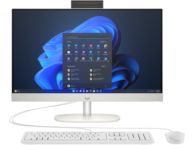 HP ProOne 240 G10 All-in-One NT IPS 23,8"(1920x1080)Core i7-1355U,8GB,512GB,eng/rus usb kbd,mouse,WiFi,BT,5MP,White,DOS,1Wty HP Inc. арт. 998J5ET