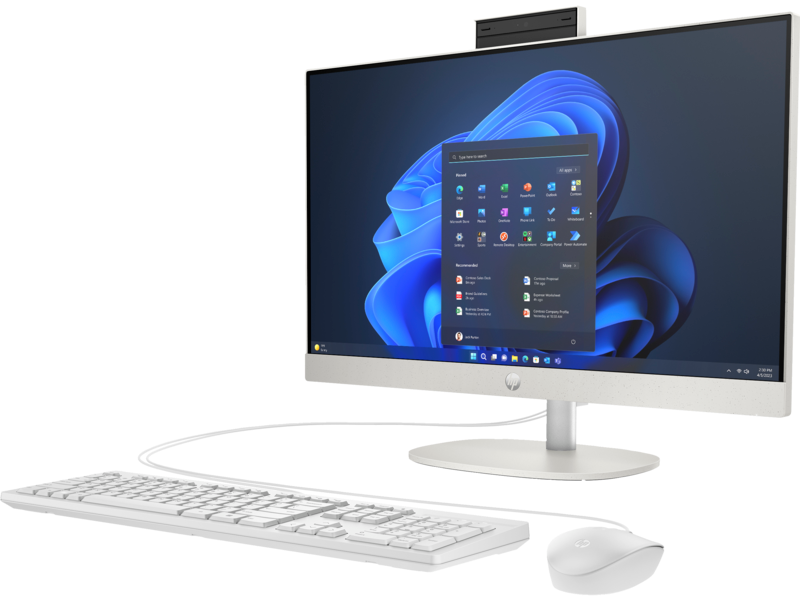 HP ProOne 240 G10 All-in-One NT IPS 23,8"(1920x1080)Core i7-1355U,8GB,512GB,eng/rus usb kbd,mouse,WiFi,BT,5MP,White,DOS,1Wty HP Inc. арт. 998J5ET