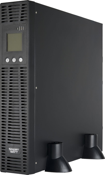Источник бесперебойного питания SMARTWATT ИБП онлайн, чистый синус, мощность 2000/1800 ВА/Вт, стоечный/напольный, LCD дисплей, порт USB, RJ11/45, EPO, SNMP слот, IEC13 - 6 шт., встроенные АКБ 6*7 Ач (3703020750007)