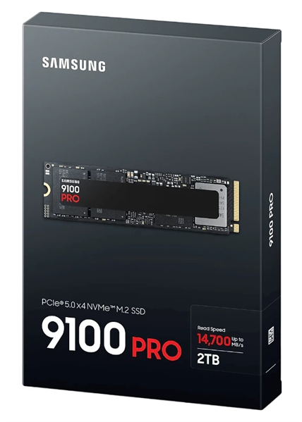 SSD M.2 (PCI-E NVMe 2.0 Gen 5.0 x4) 2Tb Samsung 9100 PRO (R14800/W13400MB/s) 1year арт. MZ-VAP2T0BW