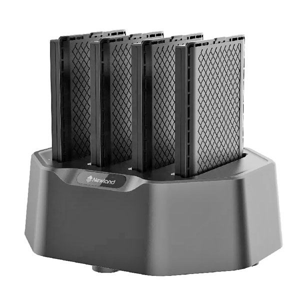 Newland ASSY: MT93 4-Slot Multi Battery Charge, includes multi plug adapter (EU/UK/US/IN)