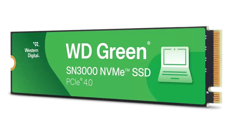 WD SSD 1Tb Green SN3000, 2280, M.2, NVMe (WDS100T4G0E)